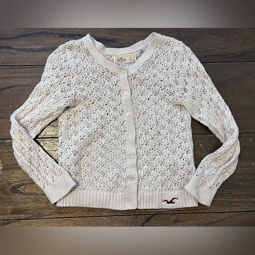 VTG Hollister Y2K Knit Cardigan 2000’s Womens size Small - Picture 1 of 6